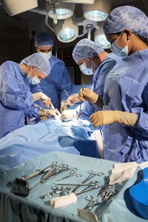 Surgeons in operating room